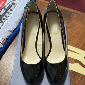 Nickels Glossy Black Heels